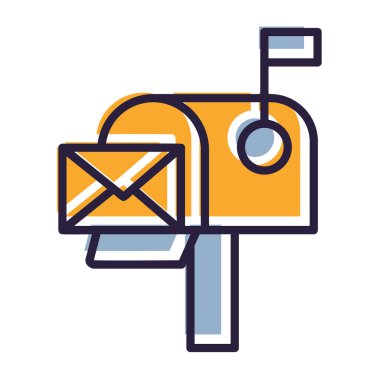 e-posta zarfı ve zarf simgesi, satır doldurma tasarımı