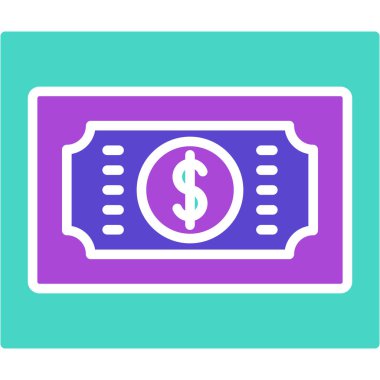 Dolar banknotu. Basit tasarım