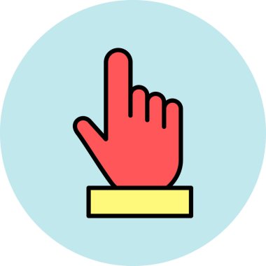 Bir el simgesinin vektör illüstrasyonu