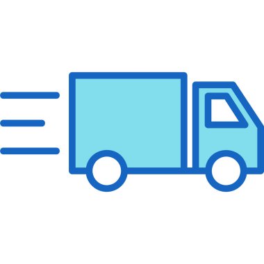 Teslimat kamyonu ikonu, vektör illüstrasyonu. dizayn sembolü