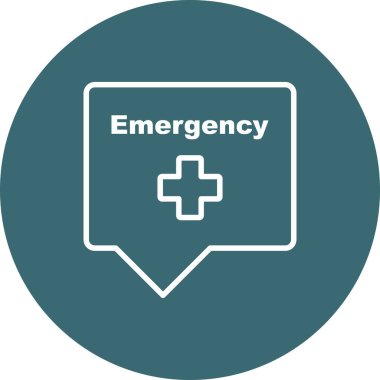 Acil durum simgesinin vektör illüstrasyonu