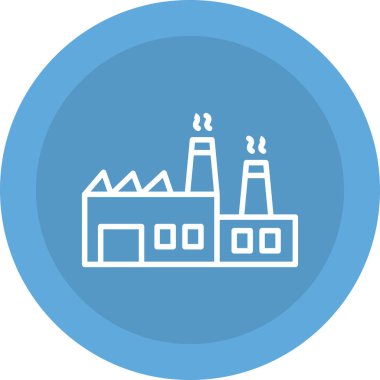 Fabrika simgesi vektör illüstrasyonu