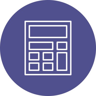 Hesap makinesi. Web simgesi basit illüstrasyon