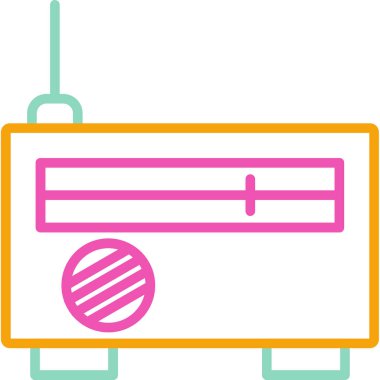 Bir radyonun vektör illüstrasyonu