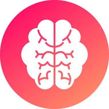 beyin ikonu vektör illüstrasyonu