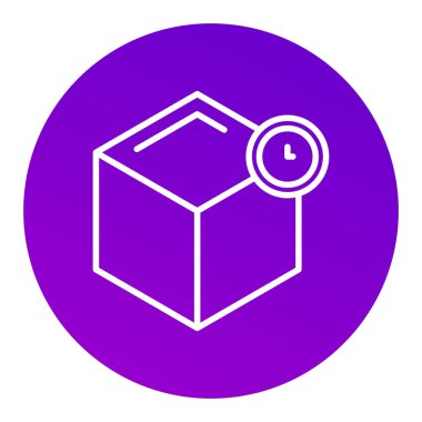 Karton kutu. vektör simgesi