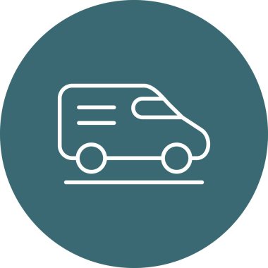 Otobüs. Web simgesi basit illüstrasyon