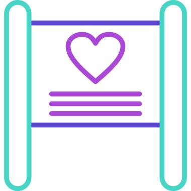 Bir kalp simgesinin vektör illüstrasyonu