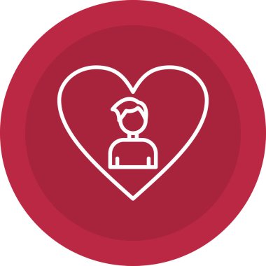 Bir kalp simgesinin vektör illüstrasyonu