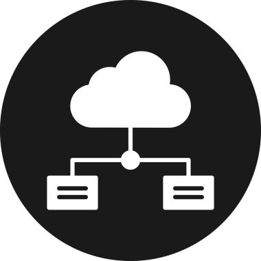 bulut hesaplama simgesi vektör illüstrasyon tasarımı