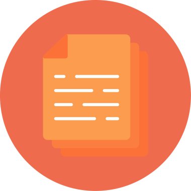 Belge. Web simgesi basit illüstrasyon