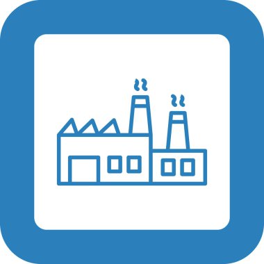 Fabrika simgesi vektör illüstrasyonu