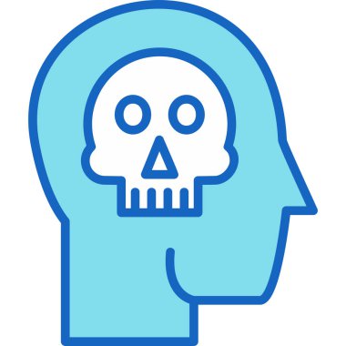 kafatası simgesi, vektör illüstrasyon tasarımı