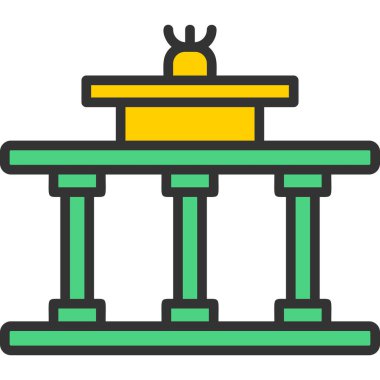 Anıt. Web simgesi basit illüstrasyon