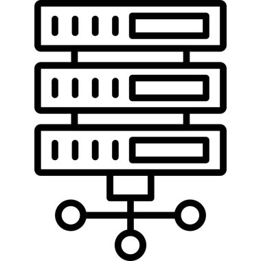 database network icon, vector illustration