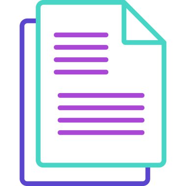 Belge. Web simgesi basit illüstrasyon