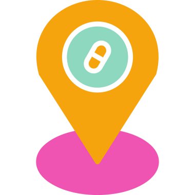 pin konumu simgesi doldurulmuş - taslak biçimi