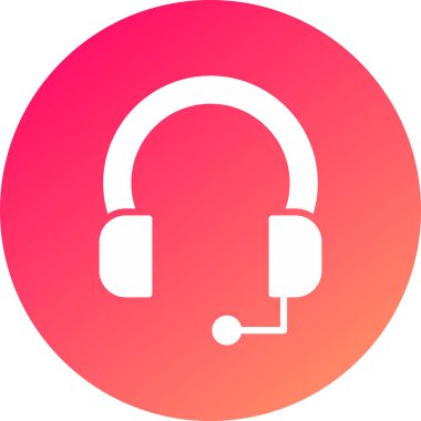 Kulaklık simgesinin vektör illüstrasyonu