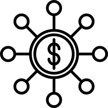 ağ veri bağlantısı simgesi ana hat biçiminde