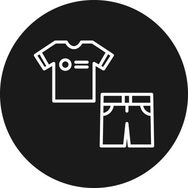 Kıyafet simgesinin vektör çizimi