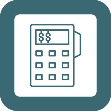 Moda Biçiminde Hesaplayıcı Simgesi İzole Arkaplan