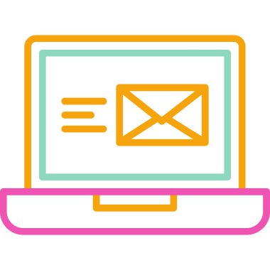 zarf e- posta simgesi vektör illüstrasyonu