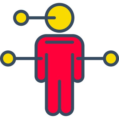 İş adamı. Web simgesi basit illüstrasyon