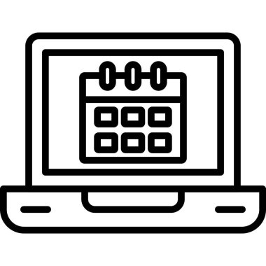 dizüstü bilgisayar simgesi. beyaz arkaplanda izole edilmiş web tasarımı için bilgisayar klavye vektör simgesi