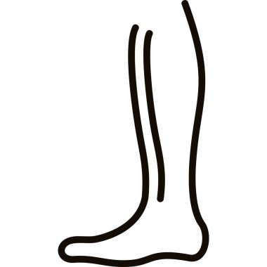 Bacak ikonu. Web için bacak vektör simgelerinin özet çizimi