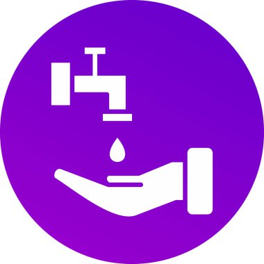 su damlası simgesi, vektör illüstrasyonu