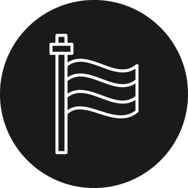 Eğilim biçimi izole edilmiş arkaplanda bayrak simgesi