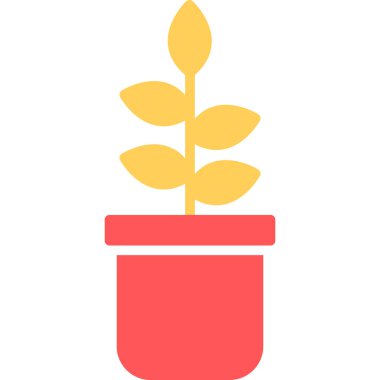 Bitki. Web simgesi basit illüstrasyon