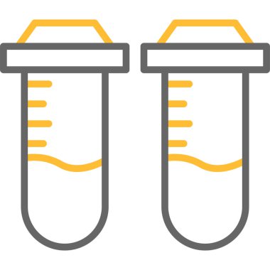 Test tüpü simgesi. Beyaz arkaplanda izole edilmiş web tasarımı için ana test tüp vektör simgesi