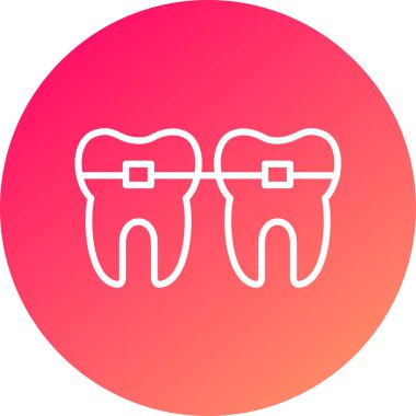 Diş Modern ikon vektör illüstrasyonu