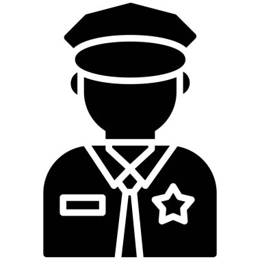 Polis simgesi, vektör illüstrasyonu