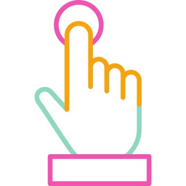 Beyaz etiket tutan bir elin vektör çizimi