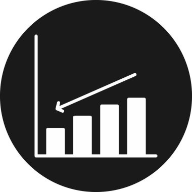Soyut arkaplanda grafik simgesi izole edildi