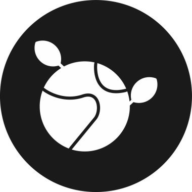 Tenis ve top ikonunun vektör illüstrasyonu