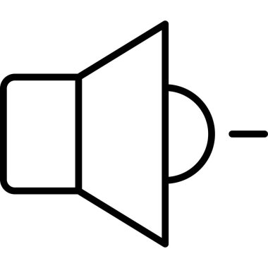 hoparlör ses simgesi ana hat biçiminde