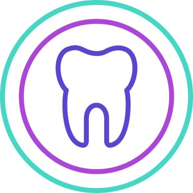 Diş. Web simgesi basit illüstrasyon