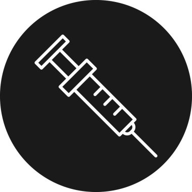 Şırınga web simgesi, basit illüstrasyon