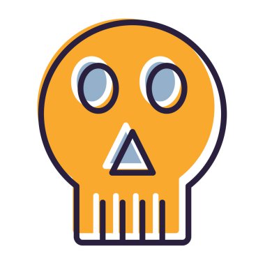 Kafatası. Web simgesi basit illüstrasyon