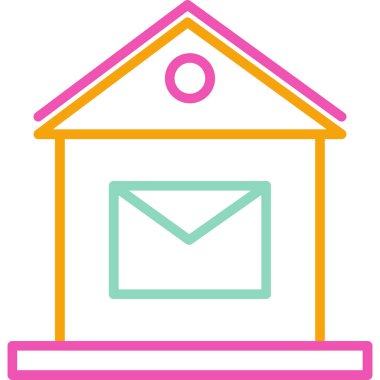 Modern binanın vektör illüstrasyonu