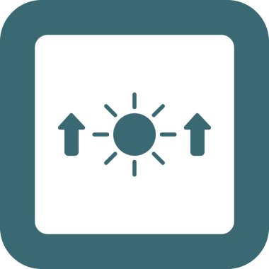 Güneş. Web simgesi basit illüstrasyon