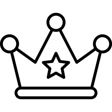 Taç. Web simgesi basit tasarım