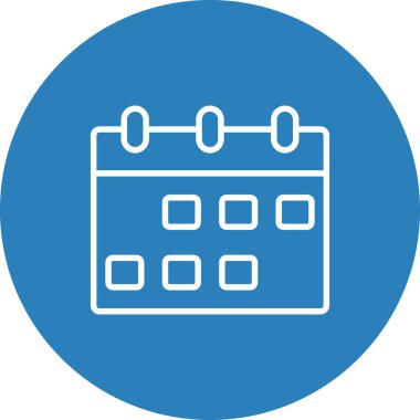 Takvim vektör satırı simgesi