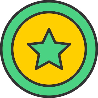 yıldız simgesi vektör illüstrasyonu