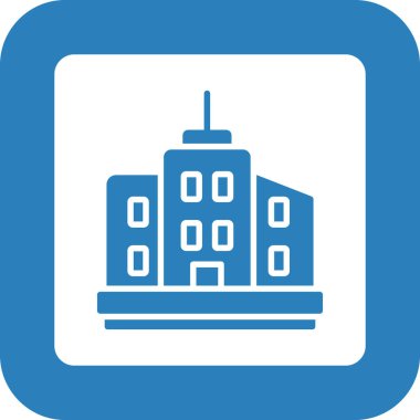 Bina. Web simgesi vektör illüstrasyonu