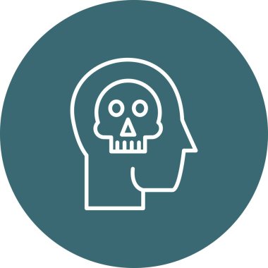 kafatası vektör simgesi modern basit vektör çizimi