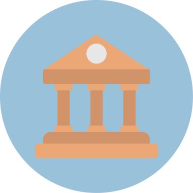 Banka. Web simgesi basit illüstrasyon